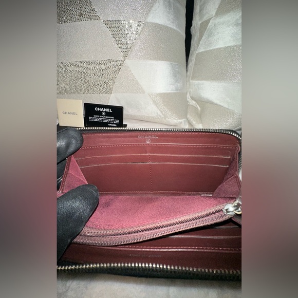 AUTH CHANEL Matelasse Lamb Skin Wallet Coco Mark purse Black - Picture 14 of 17